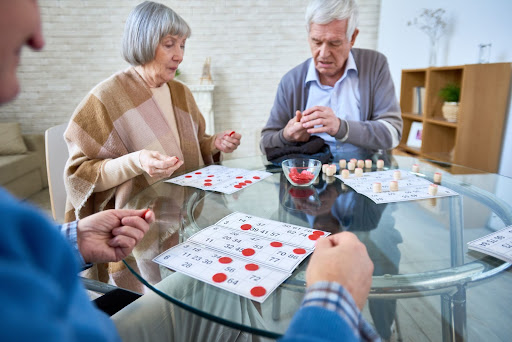 Residents playing bingo