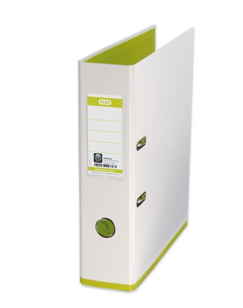 Elba myColour A4 White and Lime Lever Arch File 100081032 for sale online 