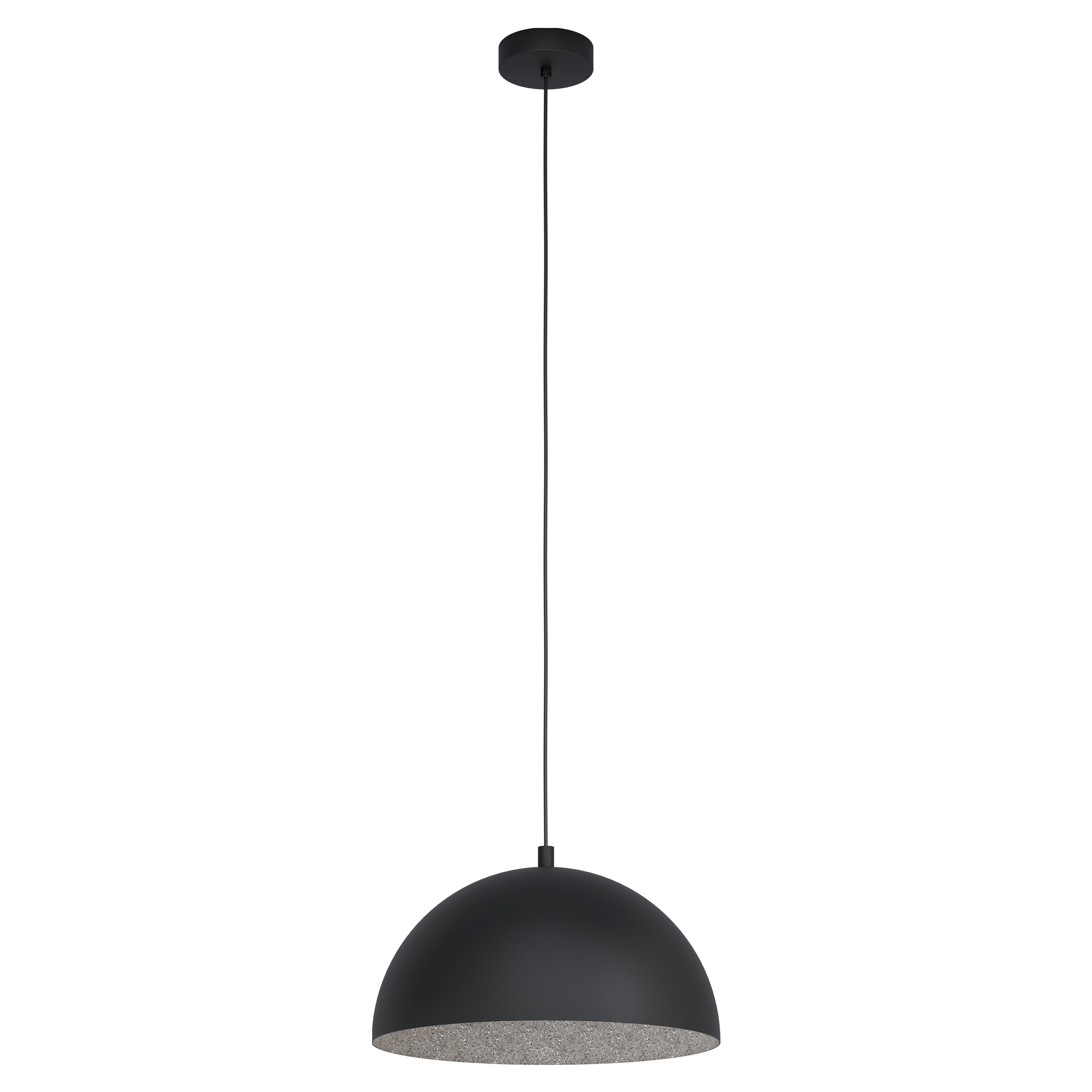 Harde wind buitenaards wezen spannend Eglo Gaetano 1 Black Grey Pendant Lamp (99451)