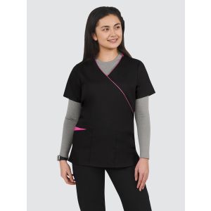 Galaxy Womens Scrub Set (Short) Bundle | 7x Mock Wrap Tunic & 5x Drawstring Trousers