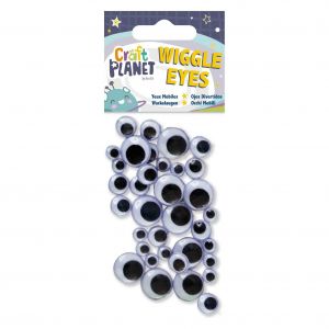 Craft Planet Googly Eyes 40 Pieces Round Black & White