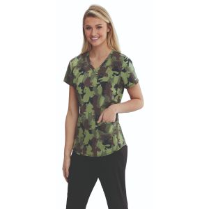Skechers Printed Scrub Top SKT021 / Camouflage Cats Print