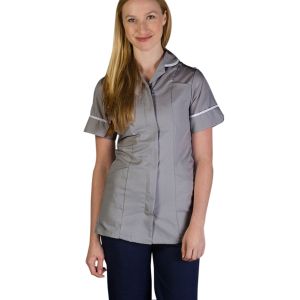 Northampton ladies tunic with Northampton logo & Midwifery embroidery / GREY