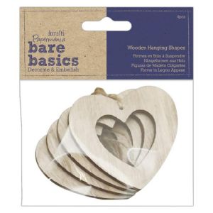 Wooden Hanging Heart Shapes