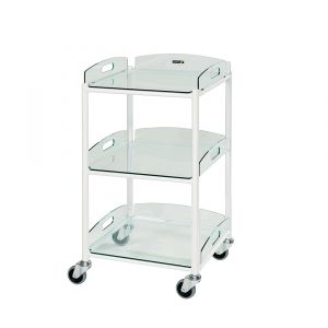 Dressing Trolley DT4 3 Glass Trays