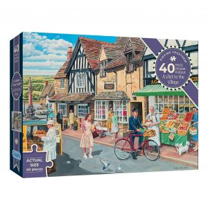 Large Piece 40XXL -  A Visit to the Village Jigsaw Puzzle