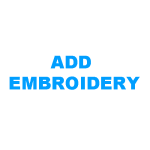 Add Embroidery - order the same quantity as the number of tunics you are ordering