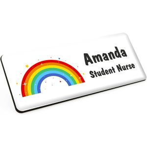Rainbow Left Name Badge