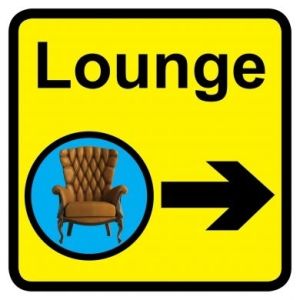 Square Lounge Sign - Right Arrow