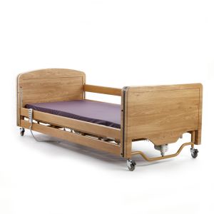 Elite profiling bed complete with full length wooden side rails