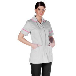NTU Nursing Ladies Tunic / GREY STRIPE/PINK