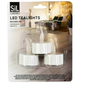 LED Tealights Pk3