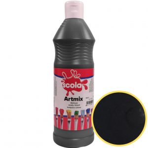 Scola Ready Mix Paint 600ml Individual Colours - Black