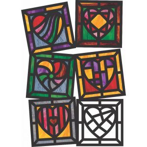 Stained Glass Heart Frames