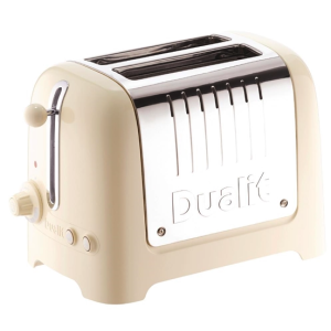  Dualit Lite 2 Slice Toaster Stainless Steel & Cream