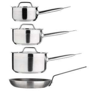 Cook Like A Pro 4-Piece Saucepan and Frying Pan Set