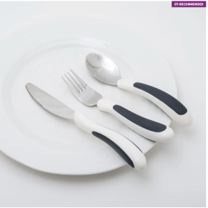 NRS Healthcare Kura Care Adult Cutlery Set - White