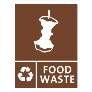 Jantex Slim Bin "Food Waste" Label Sticker