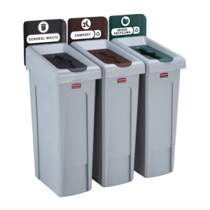 Rubbermaid Slim Jim Three Stream Recycling Station
