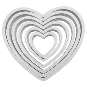 PME Classic Heart Shape Cookie Cutter - pack of 6