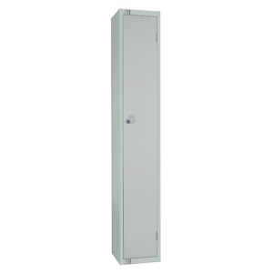 Elite Single Door Coin Return Locker Grey with Sloping Top