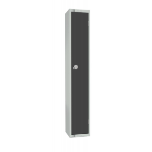 Elite Single Door Coin Return Locker Graphite Grey with Flat Top