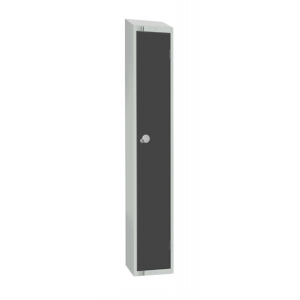 Elite Single Door Coin Return Locker Graphite Grey with Sloped Top