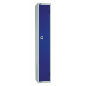 Elite Single Door Padlock Locker Grey Flat Top