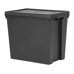 Wham Bam Recycled Storage Box & Lid Black 96 ltr