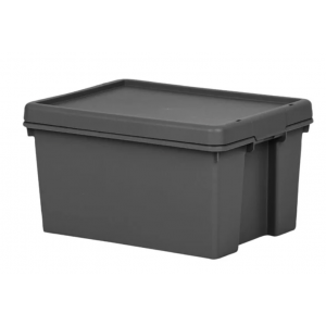 Wham Bam Recycled Storage Box & Lid Black 45ltr