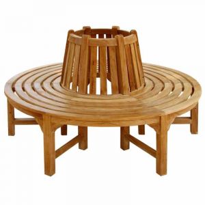 Full Circle Tree Seat Grade A Teak Garden Bench - Fully Assembled