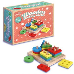 Wooden Peg Stacking Sorter
