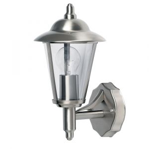Endon Yg-862-Ss - Klien Uplight 1Lt Wall Ip44 60W Polished Stainless Steel And Clear Pc Outdoor Wall Light
