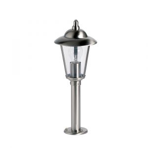 Endon Yg-863-Ss - Klien Post Ip44 60W Polished Stainless Steel And Clear Pc Outdoor Floor Light