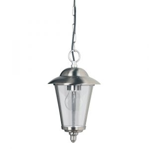 Endon Yg-865-Ss - Klien 1Lt Pendant Ip44 60W Polished Stainless Steel And Clear Pc Outdoor Pendant Light
