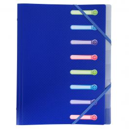 Multipart file with 3 flaps and elastic straps, Opak polypropylene 8 ...
