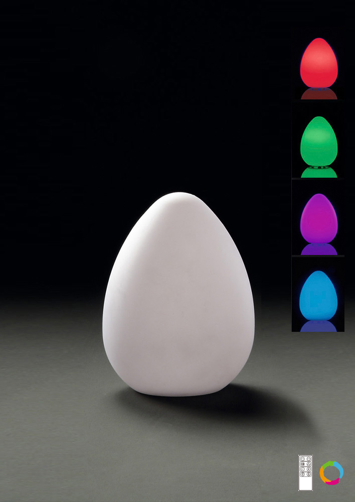 Mantra M1382 Huevo Egg Table Lamp, White Egg Table Lamp